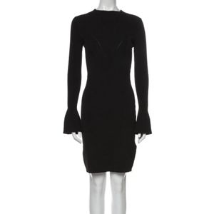 Maje Mock Neck Mini Sweater Dress, Medium